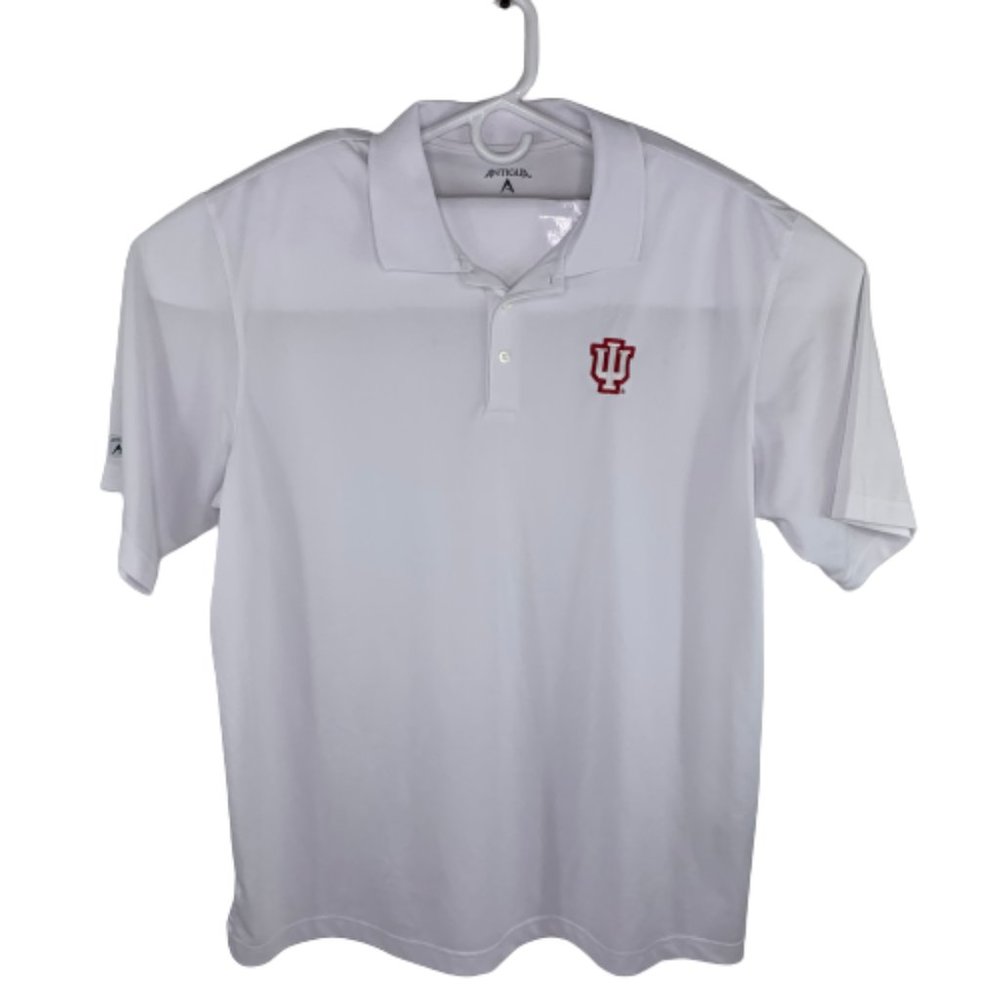 Indiana Hoosiers White Logo Golf Polo Size XL